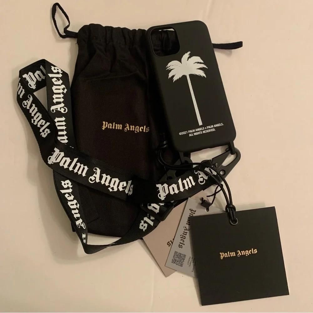 Palm Angels iPhone 12 Logo Lanyard Phone Case